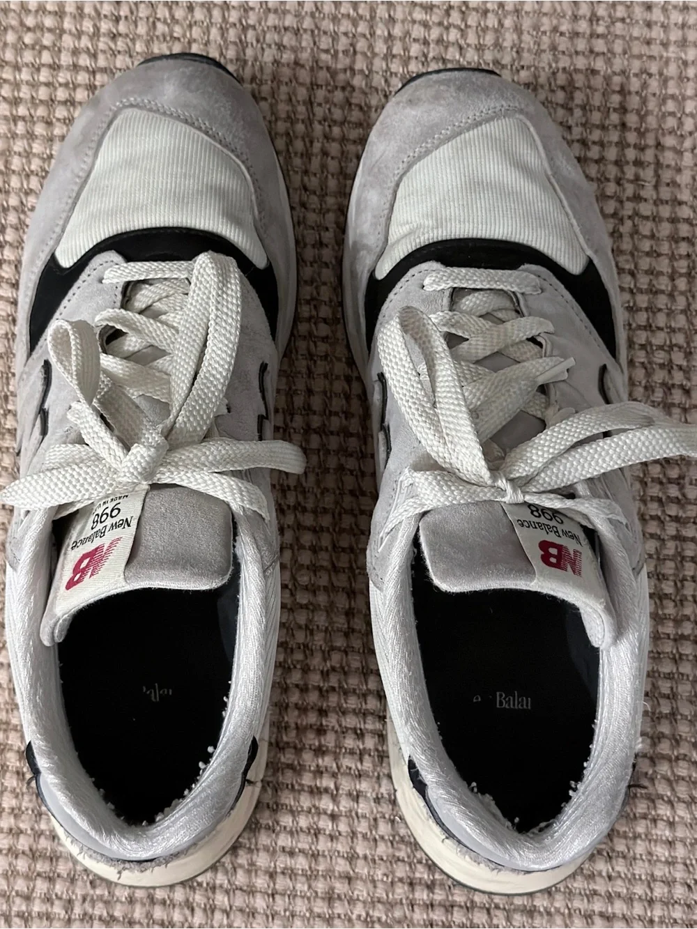 New Balance 998 Light Gray & Cream Sneakers